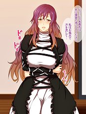 Horny big tits, blowjob hentai images