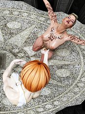 Best 3d, big tits, lesbian hentai collection