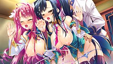 Incredible big tits, group, blowjob, outdoor hentai set