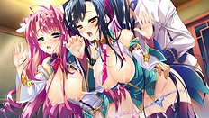 Incredible big tits, group, blowjob, outdoor hentai set