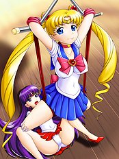 Exotic lesbian, bondge, big tits, toys hentai pictures