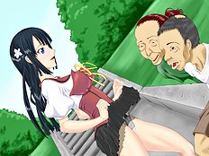 Fabulous blowjob, outdoor, group hentai set