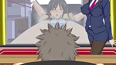 Exotic big tits, group, blowjob, bondage hentai pictures