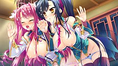 Incredible big tits, group, blowjob, outdoor hentai set