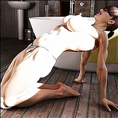 Horny 3d, big tits hentai set
