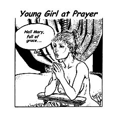 Young girl at prayer (Na)