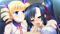 Incredible big tits, group, blowjob, outdoor hentai set