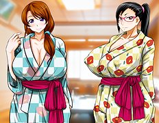 Hottest big tits, lesbian, group, blowjob hentai collection