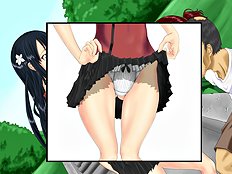Fabulous blowjob, outdoor, group hentai set