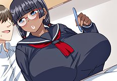Horny big tits, blowjob hentai set