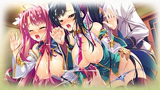 Incredible big tits, group, blowjob, outdoor hentai set