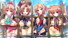 Incredible big tits, group, blowjob, outdoor hentai set
