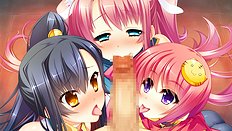 Incredible big tits, group, blowjob, outdoor hentai set