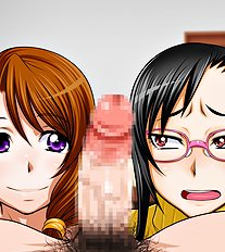 Hottest big tits, lesbian, group, blowjob hentai collection