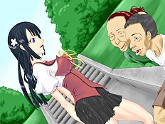 Fabulous blowjob, outdoor, group hentai set