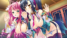 Incredible big tits, group, blowjob, outdoor hentai set