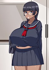 Horny big tits, blowjob hentai set