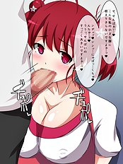 Horny big tits, blowjob hentai pictures