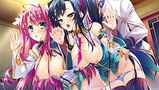 Incredible big tits, group, blowjob, outdoor hentai set