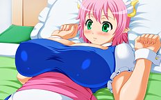 Incredible 3d, big tits, lesbian, toys hentai set