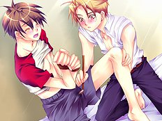 Young yaoi lovers try out reaming and bdsm
