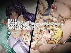 Exotic big tits, group, blowjob hentai set