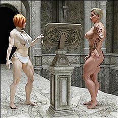 Best 3d, big tits, lesbian hentai collection